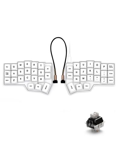 CorneV4分・偕型メカカカルキーボード40%3x6キーカラムsuタッガードエルゴノミクsuQMK/VIAホットスワップRGB矩??滑脂プログラミngu可能