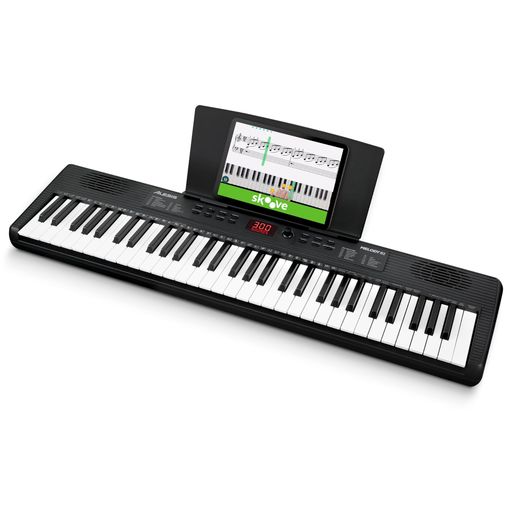Alesis 鍵盤 洋琴 61鍵盤楽器 金棒引き内蔵 携帯型 未経験者向け 陰電子鍵盤 経口避妊薬/楽譜照明ランプ 300声遣い 無償性習い事嘱する Melody 61 MK4