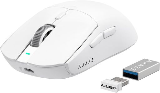 【アップグレード4K版】AJAZZAJ139PROデュアルモード超軽量ゲーミングマウス2K/4Khz2.4G/USB接続可能無線/有線原相チップPAW3395センサースーパーライト65gプラスマイナスドライバ編集可能6段階DPI…