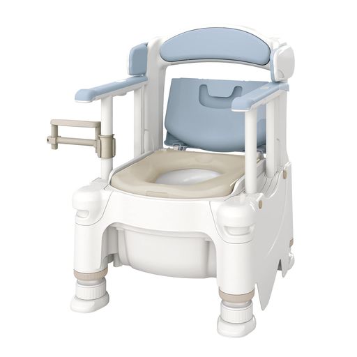 アロン化成安寿ポータブルトイレFX-30らくゾウくんソフト便座ミストブルー532-959