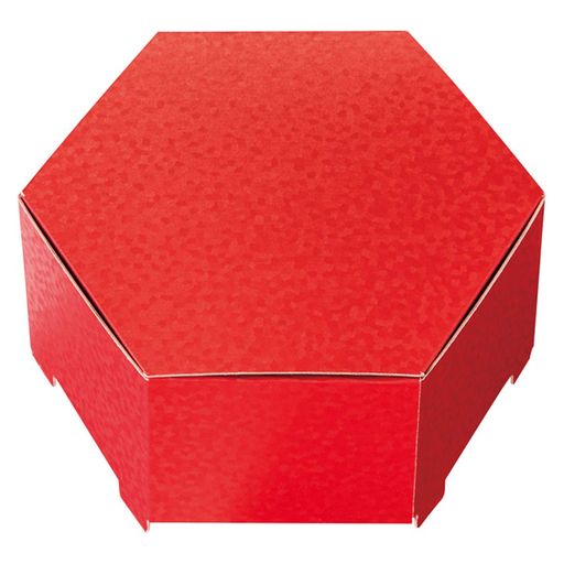 株式会社ヘッズきらび六角BOX-M/レッド(10枚)赤外寸:W184xH88xD160mm、内寸:W182xH80xD158mm〔厚み〕1.0mmKRR-HGM10枚入