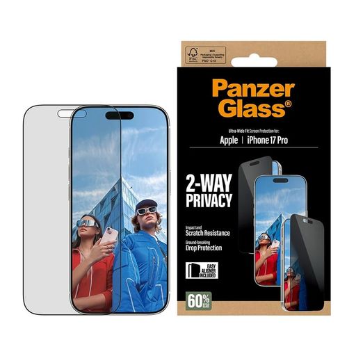iPhone17ProPanzerGlass2-WayPrivacyScreenProtectorUWF治具付き