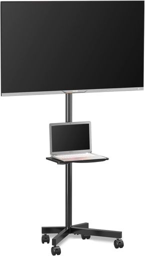 XINLEI移動式テレビ台壁寄せTVスタンド自立型テレビスタンド21～60インチ対応テレビラックハイタイプ棚板付き高さや角度調節可能コード収納大型テレビ対応省スペースキャスター付き耐荷…
