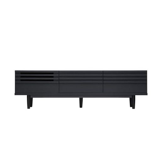 テレビボードTVボード横格子ブラック幅152.8x奥行42x高さ44.5cm446389