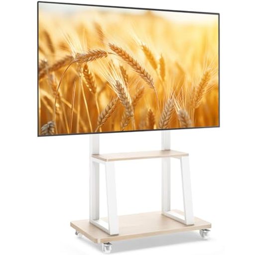 Rfiverテレビスタンドキャスター付きハイタイプtvスタンド32-75インチ耐荷重60kg大きい棚板収納力壁寄せテレビスタンドテレビ台大型モニタースタンドvesa600*400高さ調節可能家用展示用会社用 12,509円