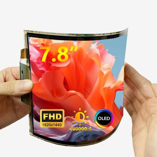 wisecoco 7.8 インチ AMOLEDフレキシブルディスプレイ 有機EL FHD 1920x1440 折り曲げ可能なスクリーン 駆動基板付きセット フレキシブルスクリーン、升?版、すべてのオペレーティングシステム…|fleurette