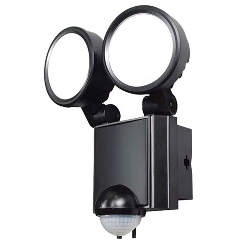 朝日電器エルパ(ELPA)LEDセンサーライト2灯8W(白色/14.5x18x15cm)屋外コンセント(ESL-SS802AC)