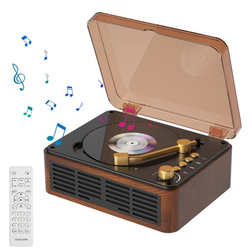 楽天市場】Gueray CDプレーヤー Bluetooth5.0 受信 送信 レトロ