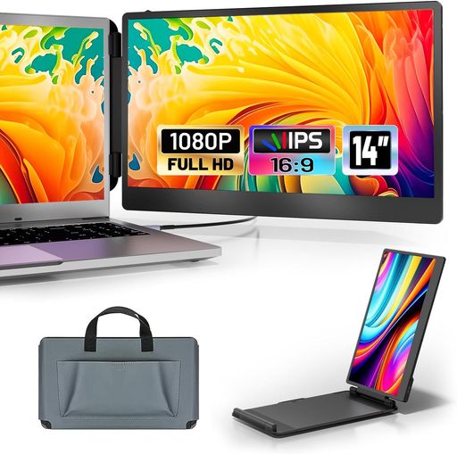 楽天市場】LGGSTポータブルモニターデュアルモニター14インチ