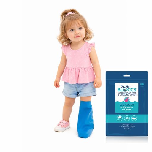 BLOCCS100%防水レッグキャストカバー?ベビーブロックス(12~36ヶ月)?シャワー、お風呂、水泳時にも使える再利用可能なプロテクター?XS