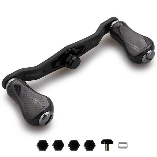 HEIGHTEN85/95mmリールハンドル20mm/21mmノブ搭載1.5Kカーボンシマノ(SHIMANO)ダイワ(DAIWA)アブ(Abu)通用ベイトリール用GourdSeries(V2.0-85mm-ガンメタル