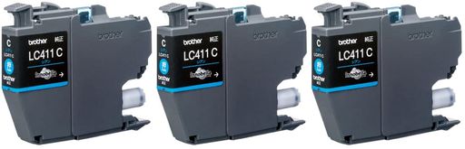 ブラザー工業LC411C純正インクカートリッジ(シアン)3本セット