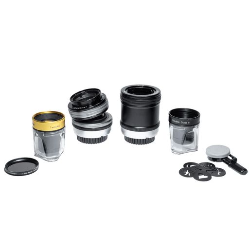 Lensbaby単焦点レンズTwist60&DoubleGlassIIオプティック・スワップ・キットフジフイルムXマウント用鏡筒2種xオプティック2個セットレンズベビーオプティック・スワップ・システム対応028593