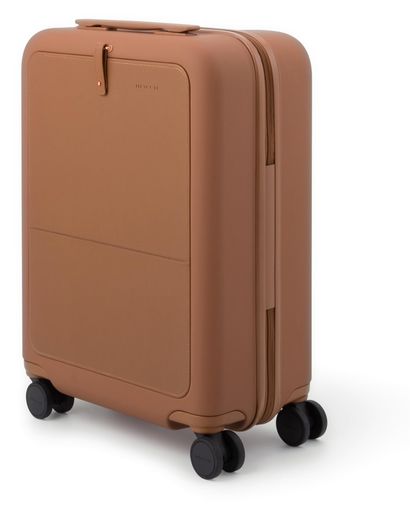 [モルン]スーツケースキャリーケースTSAロックファスナータイプSmall+33L機内持ち込みPCポケットアンバー