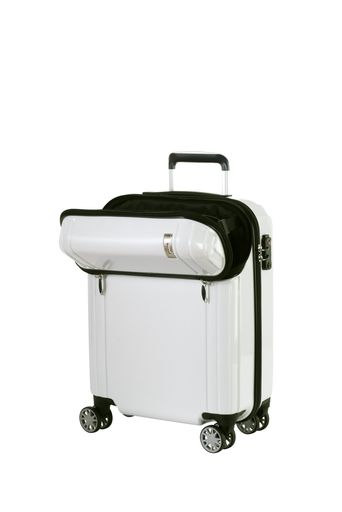 [トラベリスト]スーツケーストップオープンS機内持込可35L53cm3.3kg76-304899ホワイトカーボン