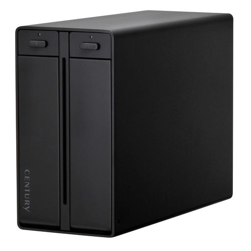 センチュリー「裸族のテラスハウスRAIDUSB3.2Gen1&eSATA」USB3.2Gen1&eSATA接続RAID機能付き3.5インチSATA6G2bayHDDケースCRTS35EU3RS6G2_FP
