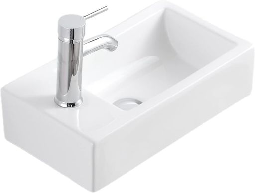 【排水セット付き】手洗い器壁掛け手洗器陶器洗面ボウル洗面台おしゃれ手洗いボウル壁付け型37*18*9CM蛇口左?