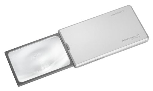 ESCHENBACHカード型ルーペLEDライトイージーポケットXLシルバー倍率2.5倍1522-11