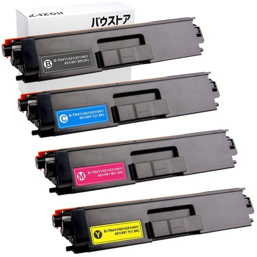 ブラザーbrotherTN-491TN-491BKTN-491CTN-491MTN-491Y4色セット互換トナーカートリッジ【バウストア】