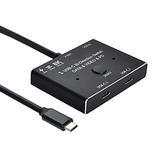 NFHK USB-C Type-C 双方向スイッチ MST 1~2ハブ ビデオデータ対応 PD 8K@30hz 100W 10Gbps｜fleurette