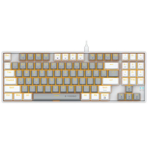 ゲーミングキーボード有線89キー英配列数字機能キーUSBコンパクトメカニカルキーボードダブルスペルカラー全機能ブラウン赤青軸段落感9種類LEDバックライト呼吸モード防水高耐久性PC用…