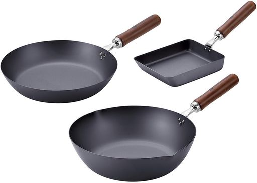 よこやま燕熟の技クローバー窒化シリーズIH対応フライパン26cm&いため鍋28cm&玉子焼14x18cmCTT-2500