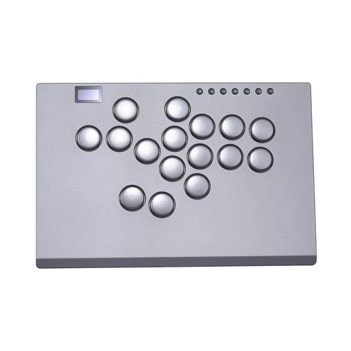 SIXSIRレバーレスアーケードスティックゲームコントローラーM16+大型&スリムアルミ合金テンプレート-16キークリスタルロープロファイルスイッチ-カスタムRGBレバーレスコントローラーPC/PS4…