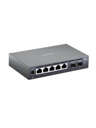 非管理型アルミ合金シリーズ・ネットワークスイッチ(非管理型、5x2.5GRJ45+2x10GSFP+)