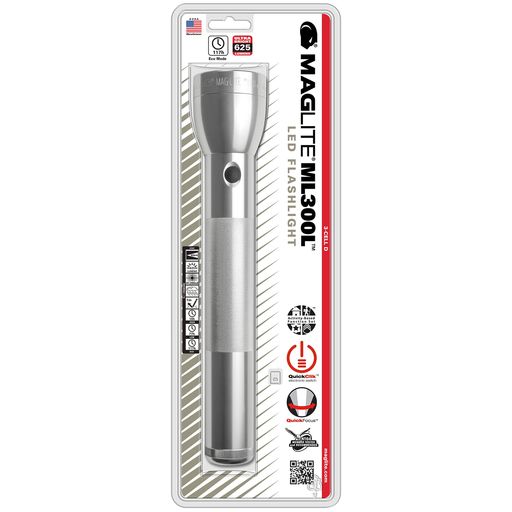 第三時人:3rdGeneration【本体色:しろがね色】MAGLITE3DLEDマグライトML300L-S3106Silver【単1塩基独居室x3本/明るさMAX:625lm】
