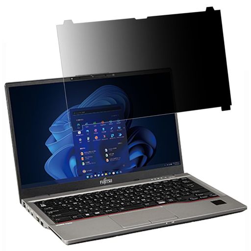 JPフィルム専門製造所富士通LIFEBOOKU7412/K対応覗き見防止保護フィルムプライバシーフィルターはめ込み型ブルーライトカット反射防止