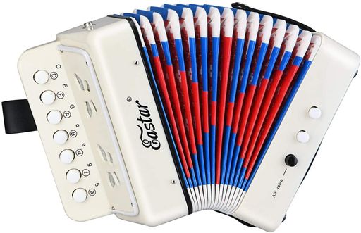 Eastarピアノアコーディオン10鍵初心者セット子供向け楽器ホワイト
