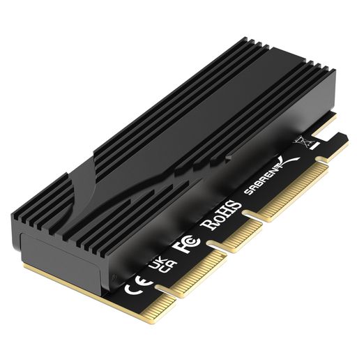 SABRENTM.2NVMeSSD-PCIex16工具不要、拡張カード(AIC)、アルミニウムヒートシンク付き、Gen5SSD用M.2PCIeアダプタPCIe5.0、旧PCIe世代との下位互換性(EC-TFPE)