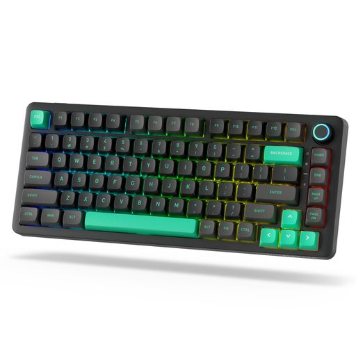 LTCNimblebackNB832ワイヤレス75%ガスケットメカニカルキーボード、トライモードBT5.0/2.4G/USB-C有線、ホットスワップ可能な82キーRGBゲーミングキーボード(ソフトウェアと5