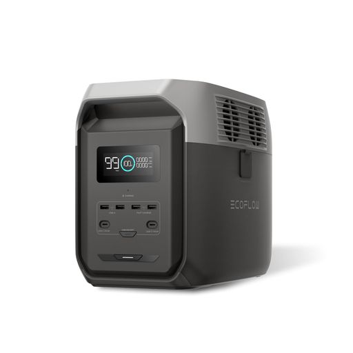 EcoFlowDELTA31500携帯型ワット数1536Whエコ流通90分で満申し受ける3000回循環過程長生存期間大電気容量5年引き受ける身寄り用乾電池発生機蓄電池手っとり早い申し受ける車中泊難民キャンプ停電防災グッズダークグレー色