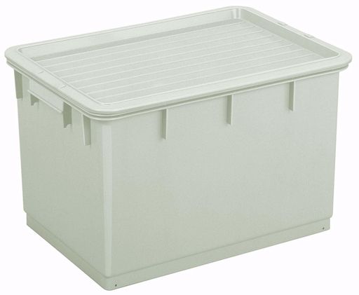 TONBO新輝合成トンボ角型漬物容器蓋付き押しぶた付54型グレー幅40x奥行56.5x高さ34cm日本製