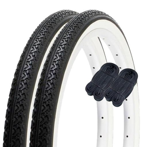 シンコー18インチ自転車タイヤチューブ各2本セットペア巻スタンダードタイヤ18x1.75ブラック/ホワイトH/ESR13360239