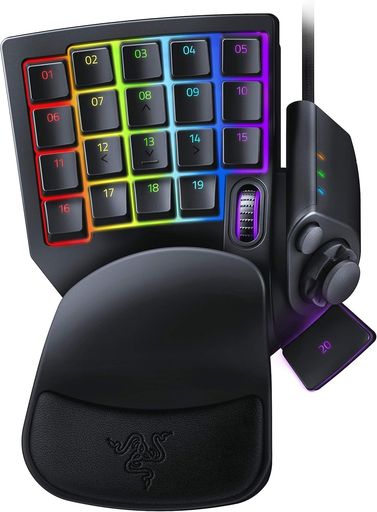 Tartarus Pro 左手キーパッド 20個のアナログ動作スイッチ ホイール付 8方向サムパッド 32キーすべてをカスタマイズ可能 RZ07-03110100-R3M1 [並行輸入品]｜fleurette