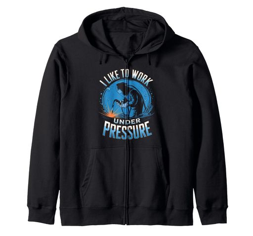 ILikeToWorkInPressure水中溶接機ジップパーカー