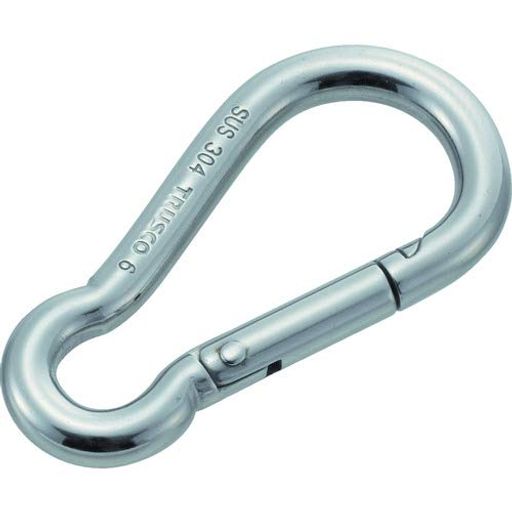 TRUSCO(トラスコ)ステンレススナップフックB型線径Φ6X開口部9粍(2個入)TSF-6Bx20袋【容れもの売りわたす】