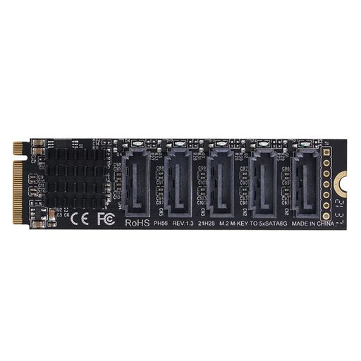 XiwaiNGFFNVMEM-KeyPCIExpresstoSATA3.06Gbps5ポートアダプターコンバーターハードドライブ拡張カードJMB5852280