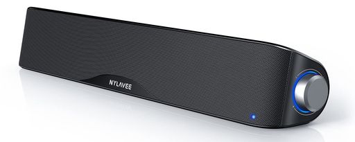 NylaveePCスピーカーサウンドバーBluetooth&AUX接続六つのスピーカーユニット10Wステレオ大音量&豊かな低音ラップトップ、タブレット、スマートフォンに対応、USB給電式のパソコンスピーカー 7,028円