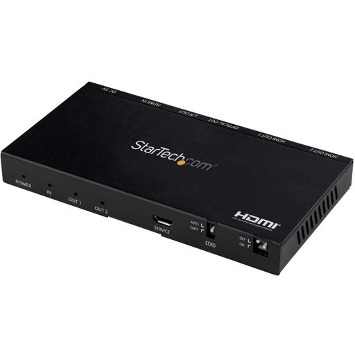 StarTech.com HDMI分かち合う器/1インプット2最終生産物/4K60サイクル HDMI 2.0相応うスプリッター/スケーラー内蔵/3.5粍ステレオミニ \u0026 SPDIF 相応う/EDID役立つこと ST122固定ディスク20S