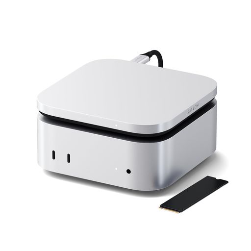 SATECHI USB4 NVMe SSDエンクロージャー Mac Mini M4用、Thunderbolt 5/4相応う、最高限度8結核症、40Gbps、高能率冷やかす取り合わせ、M.2 SSD 2280/2260/2242/2230相応う(運転別売り)