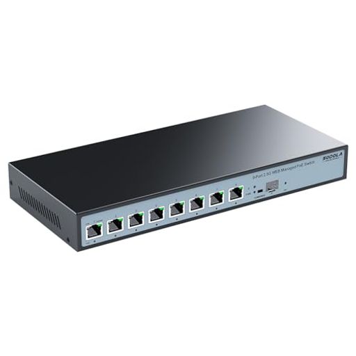 Sodola2.5GbpsPoEこしき9界面(8x2.5GRJ45(PoE)と1x10GSFP+)Web管理すること相応う界面1最大限度90W最終生産物最大限度足し加える最終生産物120W気違い受け答え静音心積もり事務机置きまたは飾りつけ据え付けるに相応う身寄り用および事務室用