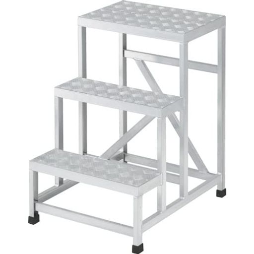TRUSCO アルミ製溶接一体構造型作業台 三段縞板タイプ(完成品) W600xD800xH750｜fleurette