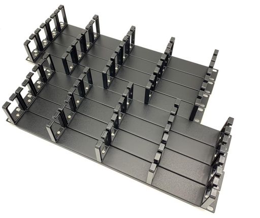 MetamasLab-8個パック1U19インチサーバーラックケーブル管理パネルDリングフック付き台湾製