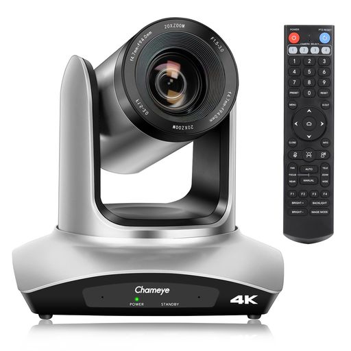 Chameye PTZカメラ 4K 20倍光学ズーム Web会議用 USB3.0/IP/HDMI PoEサポート 4K PTZカメラ ライブ配信 教会礼拝 教育 業務用 Zoom YouTube OBS vMix対応|C420|fleurette