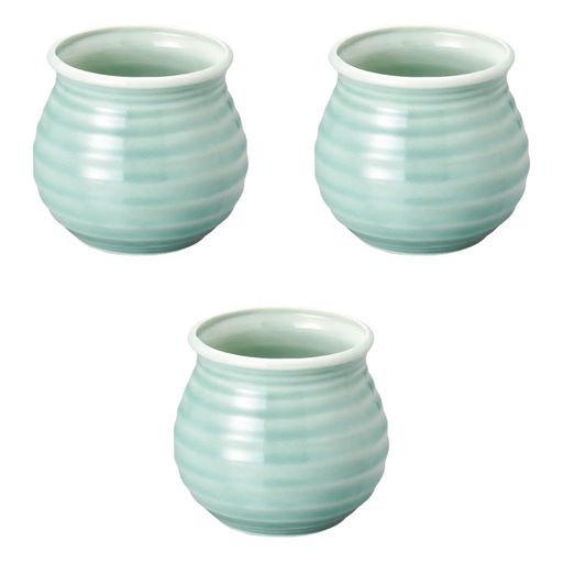 3個セット松峰青地アラ入[12x12.3cm]|アラ入万古焼セトモノホンポ(Setomonohonpo)
