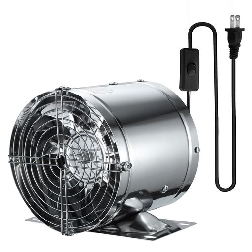 換気扇150mm大風量Sidvkut家庭用工業換気扇風量480m3/h金属製中間取付形ダクトファン塗装ブース用ダクト用換気倉庫/トイレ/キッチン換気排気用(シルバー)