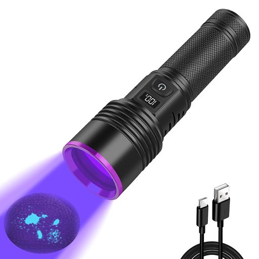 ブラックライト365nm30w無段階調光uvライト電量指示アニサキスライトUSB充電式紫外線ライトレジン用ライトペット尿検出真贋用鑑定鉱物用目には見えない汚れに対策に
